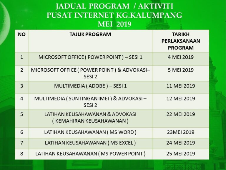 JADUALAKTIVITIMEI2019