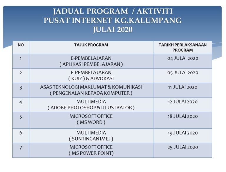 JADUALAKTIVITIJULAI2020